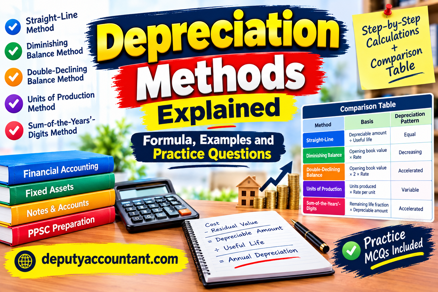 Depreciation Methods: Formula, Examples and Practice Questions